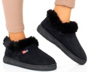 KAPCIE DOMOWE KLAPKI OCIEPLANE CZARNE WSUWANE CIEPŁE FUTERKO 38