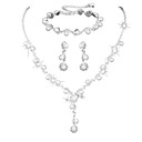Свадебный комплект ювелирных изделий Ожерелье Серьги Браслет Свадьба