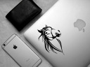 STICKER NA CAR HELMET LAPTOP BICYCLE KON GLOWA KONIA 18 X 11,2 CM  photo 7