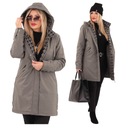 Женская куртка Parka с капюшоном большие переходные размеры длинные элегантные