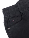 Pánske kraťasy čierne džínsy krátke nohavice POHODLNÁ PÁS S GUMIČKOU 303 - M Dominujúci vzor bez vzoru