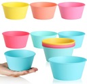6 МНОГОРАЗОВЫХ ПЛАСТИКОВЫХ ЧАШ ДЛЯ ПИКНИКА, 400 мл, разноцветные для детей