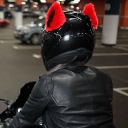 1 PAIRING CZERWONYCH PLUSZOWYCH KILPŲ KOTA DEKORACJA NA HELMET TRWALA I ODLACZANA  photo 15