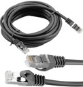 Сетевой кабель LAN ETHERNET Интернет Cat 6 FTP RJ45 10 м Витая пара Черный