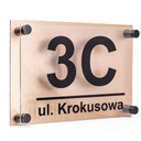 АДРЕСНАЯ ТАБЛИЧКА PLEX АЛЮМИНИЙ + ПРОСТАВКИ