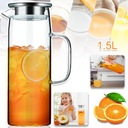 СТЕКЛЯННЫЙ КУВШИН ДЛЯ НАПИТКОВ СОК КОМПОТ ЛИМОНАД ВОДА ДЛЯ НАПИТКОВ 1,5л