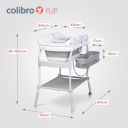 ВАННОЧКА ТА ПЕЛЕНАЛЬНИЙ СТОЛИК 2в1ДЛЯ ДИТИНИ З КАРКАСОМ ТЕРМОМЕТР COLIBRO FLIP