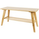 Бамбуковая скамейка, стол с полкой для обуви, 80 х 30 х 41 см.