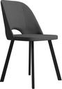 Nowoczesne krzesło tapicerowane welur szare metal EAN (GTIN) 5901753948234