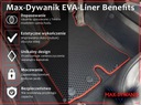 Коврики резиновые автомобильные EVA MAX - BLACK CARPET с красным - ROMBS