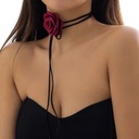 Ожерелье-чокер с розой на веревке, нежное, элегантное цветочное украшение на шею.