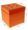 Moderná otváracia taburetka 45x45 cm v oranžovej farbe EAN (GTIN) 5903858004518