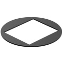 Заслонка для трубы 70х80мм маскирующая GALECO PVC2 графит 7021