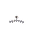 Piercing Labret con rosca interna de acero inoxidable, pendiente para