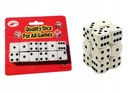 ИГРОВЫЕ КОСТИ, БЕЛЫЕ ШЕСТИГРАННЫЕ КОСТИ, 12 шт.
