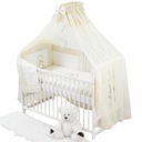 Кровать 60х120 с бежевым постельным бельем, матрасом и балдахином 13 частей BELLO