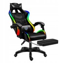 LED-es hátmasszírozó szék GAMER FORGATHATÓ JÁTÉKOS +LÁBTARTÓ! Márka Cerlo