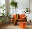 Moderná otváracia taburetka 45x45 cm v oranžovej farbe Hĺbka nábytku 45 cm
