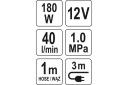 COMPRESSEUR AUTOMOBILE AVEC PHARE LED YATO 12V 180Wphoto 5