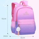 Школьный рюкзак с омбре розового и фиолетового цвета, 1–3 классы, для девочек и детей