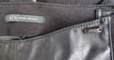 Armani Exchange ekskluzywne czarne legginsy z eko skóry Rozmiar S