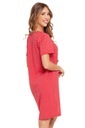 Красивая красная ночная рубашка с сердечками MORAJ - XL