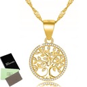Женское золотое колье-цепочка «Дерево счастья», серебро 925 пробы