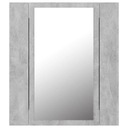 vidaXL Kúpeľňová skrinka so zrkadlom a LED, sivá betónová, 40x12x45 cm Farba nábytku betón