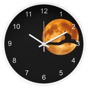 Настенные часы бесшумные современные черный кот 25 см