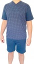 ПИЖАМА МУЖСКАЯ, КОРОТКАЯ КОРОТКАЯ ИЗ ХЛОПКА ТЕМНО-СИНЯЯ, размер M