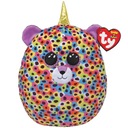 Maskotka Ty Squishy Beanies wielokolorowy leopard - GISELLE, 22 cm - Medium Wiek dziecka 3 lata +