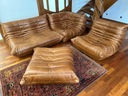 Zestaw sof ze skóry naturalnej vintage Togo design