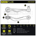 BRAS DE SUSPENSION SUSPENSIONS ROUES RIDEX PLUS 273C0003P AVANT LEWO VERS VW PASSAT (3B3)photo 9