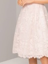 CHI CHI LONDON sukienka brzoskwiniowa koronka 36 Dekolt serek/dekolt V