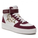 Guess Obuwie Damskie Wysokie Sneakersy VYVES Białe Bordo Z Logo 38 EU