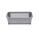 Корзина пластиковая корзина DOMINO 2 24х14х8 Серебро
