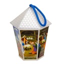 АДВЕНТСКИЙ ФОНАРЬ (БЕЛЫЙ ДОМ) на батарейках