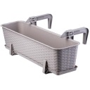 БАЛКОННЫЙ ЯЩИК, ЦВЕТОЧНЫЙ ВАЗ, РУЧКИ, ПОДСТАВКА, 60 см