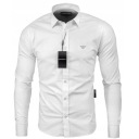 EMPORIO ARMANI БЕЛАЯ МУЖСКАЯ РУБАШКА SLIM FIT