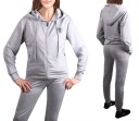 ЖЕНСКИЙ СПОРТИВНЫЙ БРЮКИ + СВИТШОТ, капюшон 251, серый L/XL