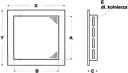 20x20 см ПЛАСТИКОВЫЙ БЕЛЫЙ АБС РЕВИЗИОННЫЙ ДВОР - AIRROXY 02-803A