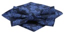 Мужской галстук-бабочка с нагрудным платком Alties — темно-синий, пейсли