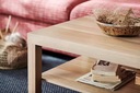IKEA LACK stolík / lavica s policou 90x55 dub moridlový na bielo Šírka nábytku 90 cm