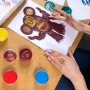 Farby na maľovanie prstami pre deti kreatívna zábava bezpečné 6 x 125ml Kód výrobcu X00157JK8N