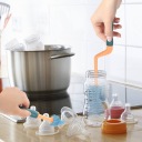 1ZEST ДОМАШНЯ СИЛІКОНОВА ЩІТКА ДЛЯ ПЛЯШОК ТА СОЛОМИНКИ З ОБЕРТОВОЮ РУЧКОЮ