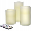 ZESTAW DEKORACYJNYCH ŚWIEC LED Z PILOTEM