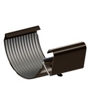 KROP STEEL Водосточная система СОЕДИНИТЕЛЬ ЖЕЛОБА fi 130 КОРИЧНЕВЫЙ