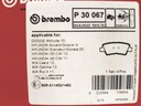 brembo> ZADNÉ BRZDOVÉ DOŠTIČKY P 30 067 Katalógové číslo dielu P 30 067