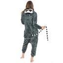 KOSTÝM ONESIE LEMUR JEDNODIELNE TEPLÉ PYŽAMO KIGURUMI M Dominujúci vzor zvierací