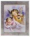 ОБРАЗ СВ. АНГЕЛ-ХРАНИТЕЛЬ 25Х30 СЕРЕБРЯНАЯ РАМКА